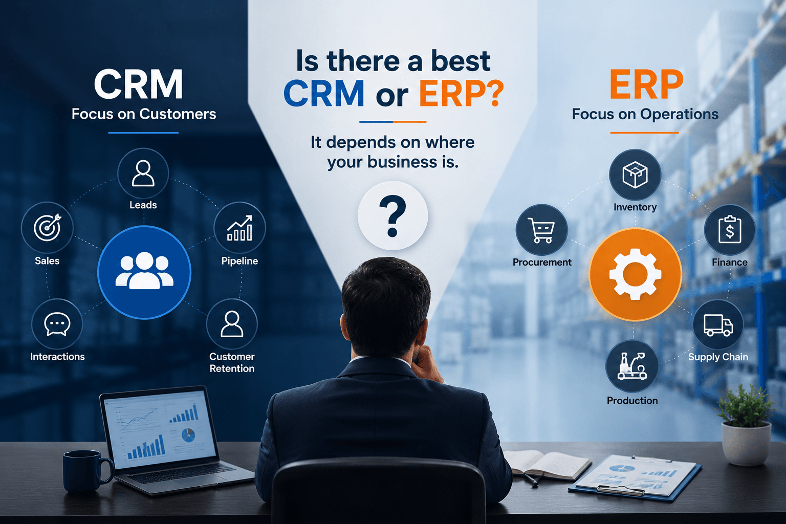 Is there a best CRM or best ERP? It depends on where your business is