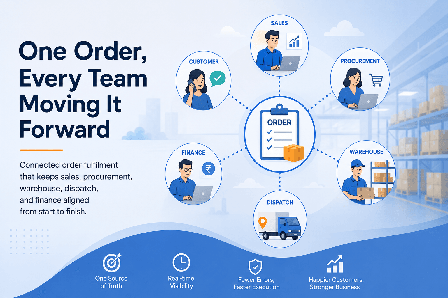 One order, every team moving it forward: connected order fulfilment for SMEs
